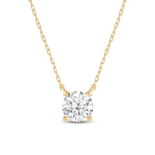 2 CT ROUND SOLITAIRE CHAIN - Ayka Diamonds - LAB GROWN DIAMOND JEWELLERY
