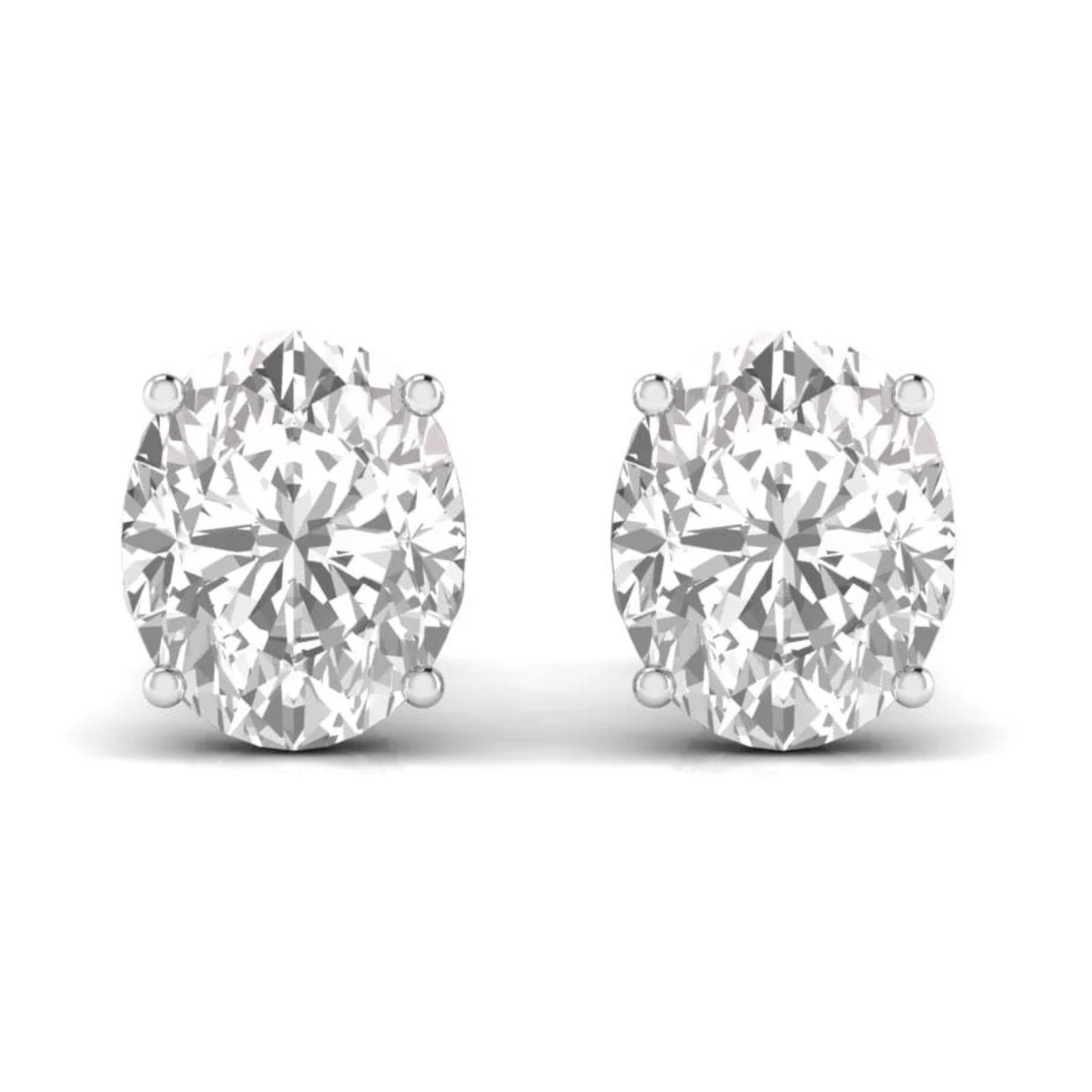 6 CT OVAL SOLITAIRE EARRINGS - Ayka Diamonds - LAB GROWN DIAMOND JEWELLERY