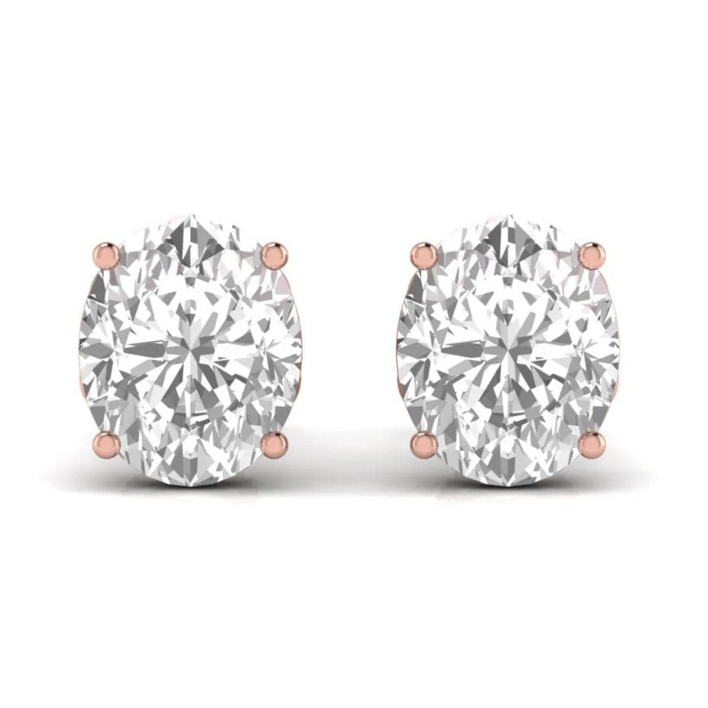 6 CT OVAL SOLITAIRE EARRINGS - Ayka Diamonds - LAB GROWN DIAMOND JEWELLERY
