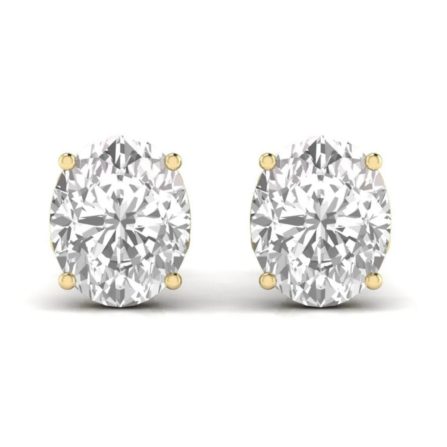 6 CT OVAL SOLITAIRE EARRINGS - Ayka Diamonds - LAB GROWN DIAMOND JEWELLERY