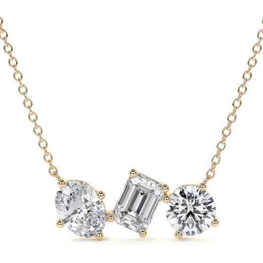 TRINITY SOLITAIRE CHAIN - Ayka Diamonds - LAB GROWN DIAMOND JEWELLERY