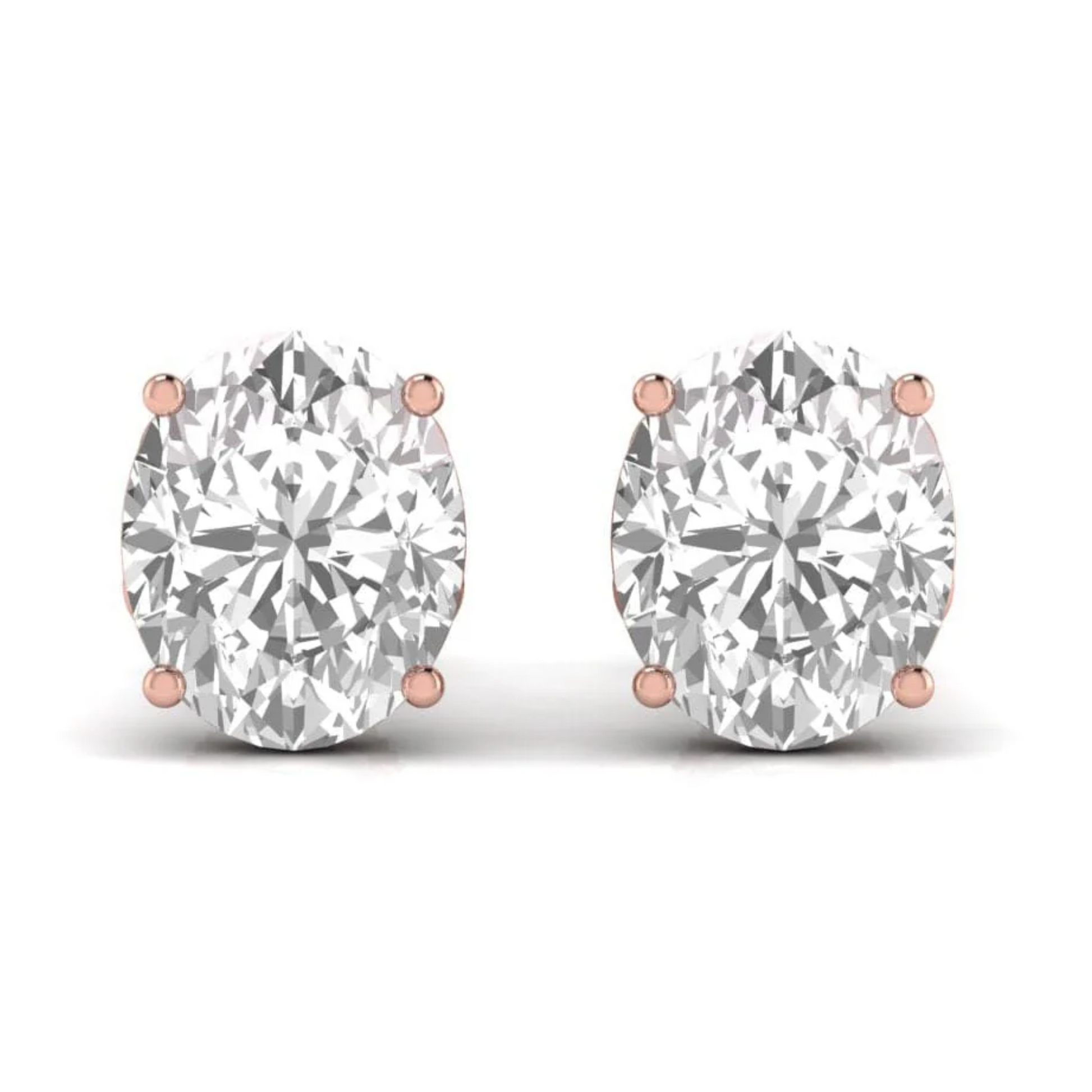 6 CT OVAL SOLITAIRE EARRINGS - Ayka Diamonds - LAB GROWN DIAMOND JEWELLERY